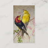 Antiek vogels visitekaartje (Achterkant)