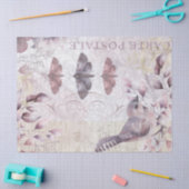 Antiek vogelvlinder  ephemera ontkoppeling tissuepapier (Craft)