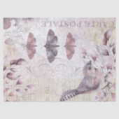 Antiek vogelvlinder  ephemera ontkoppeling tissuepapier (Voorkant)