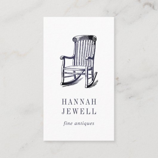Antiek voorzitter |  meubilair visitekaartje (Voorkant)