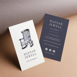 Antiek voorzitter    meubilair visitekaartje