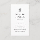 Antiek voorzitter |  meubilair visitekaartje (Achterkant)