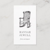 Antiek voorzitter |  meubilair visitekaartje (Voorkant)