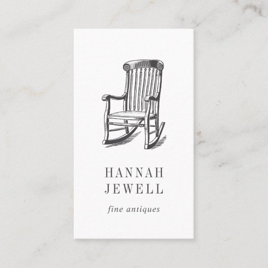 Antiek voorzitter |  meubilair visitekaartje (Voorkant)