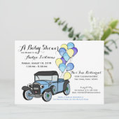 Antiek Vrachtwagen Baby shower Kaart (Staand voorkant)