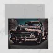 Antiek vrachtwagen - een tijdloze klassieke briefkaart (Voorkant / Achterkant)