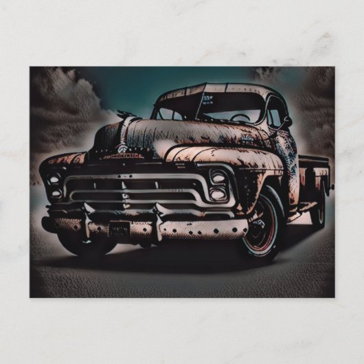 Antiek vrachtwagen - een tijdloze klassieke briefkaart (Voorkant)