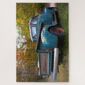 Antiek vrachtwagen in Herfst Legpuzzel (Verticaal)