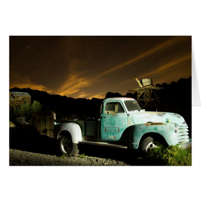 Antiek vrachtwagen in spookstad (Voorkant Horizontaal)