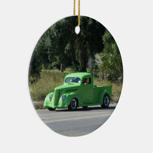 Antiek vrachtwagen keramisch ornament (Rechts)