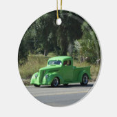 Antiek vrachtwagen keramisch ornament (Links)