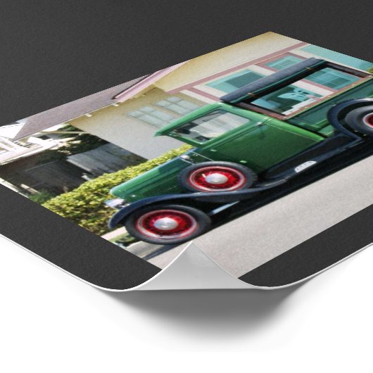 antiek vrachtwagen poster (Hoek)