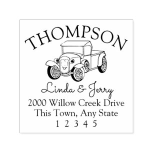  Antiek Vrachtwagenadres Zelfinktende Stempel