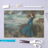 Antiek vrouw die naar de oceaan kijkt Tissuepapier (Craft)