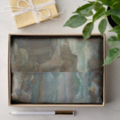 Antiek vrouw die naar de oceaan kijkt Tissuepapier (Geschenk)