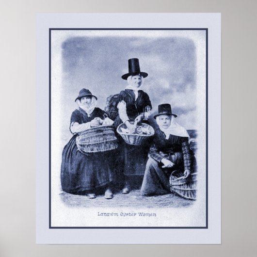  antiek vrouwen uit Welsh Oyster Poster (Voorkant)