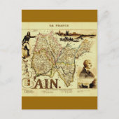 Antiek Vuillemin 19e eeuw Kaart van Frankrijk (Voorkant)