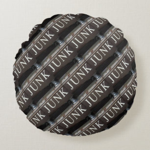 Antiek  vuilniswagens ondertekenen rond kussen