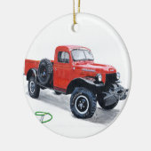 Antiek wagenpark keramisch ornament (Links)