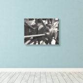 Antiek wagon canvas afdruk (Insitu (Houten vloer))