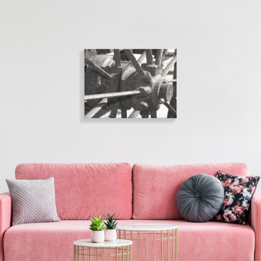 Antiek wagon canvas afdruk (Insitu (Woonkamer))