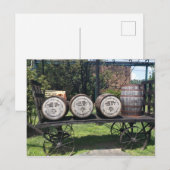 Antiek Wagon met Bourbon-vaten Briefkaart (Voorkant / Achterkant)
