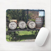 Antiek Wagon met Bourbon-vaten Muismat (Met muis)