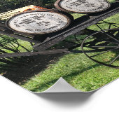 Antiek Wagon met Bourbon-vaten Poster (Hoek)