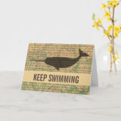 Antiek walvis nautisch:  Zee leven Kaart (Gele Bloem)