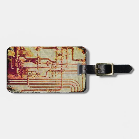 Antiek wandbuizen met stijfheid bagagelabel (Voorkant horizontaal)