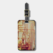 Antiek wandbuizen met stijfheid bagagelabel (Voorkant verticaal)