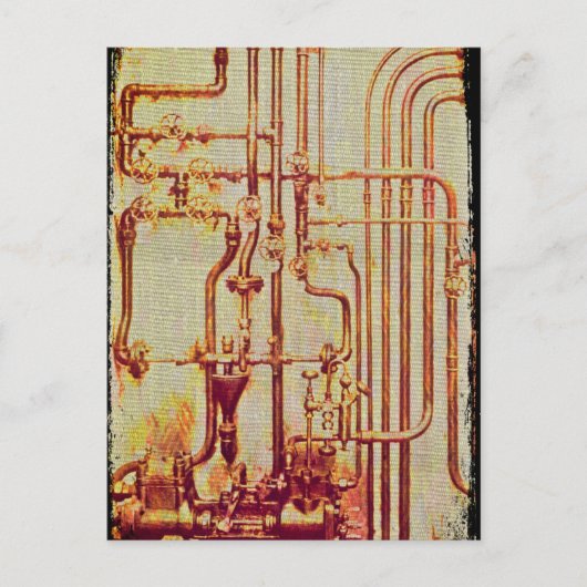 Antiek wandbuizen met stijfheid briefkaart (Voorkant)