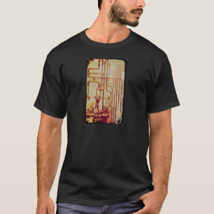 Antiek wandbuizen met stijfheid t-shirt
