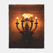 Antiek wandlicht fleece deken (Voorkant)
