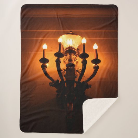 Antiek wandlicht sherpa deken (Voorkant)