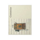 antiek wandtelefoon notitieblok (Linkerzijde)