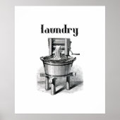 antiek was voor wasmachine  kunst poster (Voorkant)