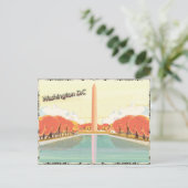 Antiek Washington D.C. Monument Briefkaart (Staand voorkant)