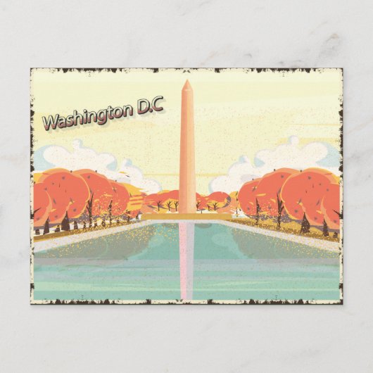 Antiek Washington D.C. Monument Briefkaart (Voorkant)