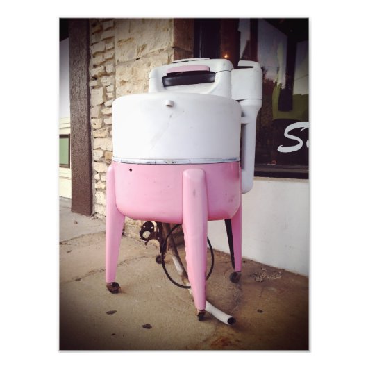 Antiek wasmachine Foto Foto Afdruk (Voorkant)