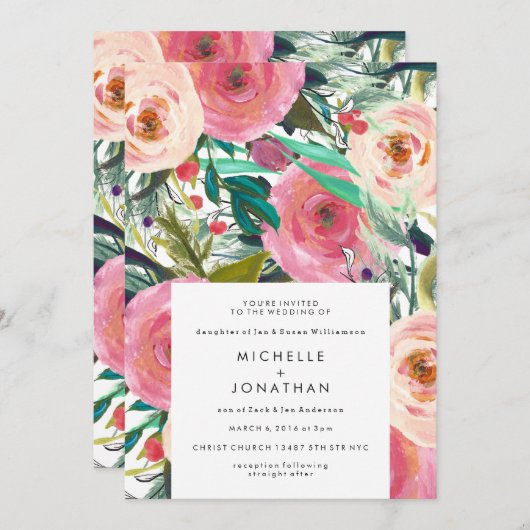 Antiek  Waterverf Bloedweddenschap Kaart (Voorkant / Achterkant)