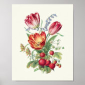 Antiek Waterverf Botanische afdruk Poster (Voorkant)