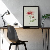 Antiek Waterverf Botanische afdruk Poster