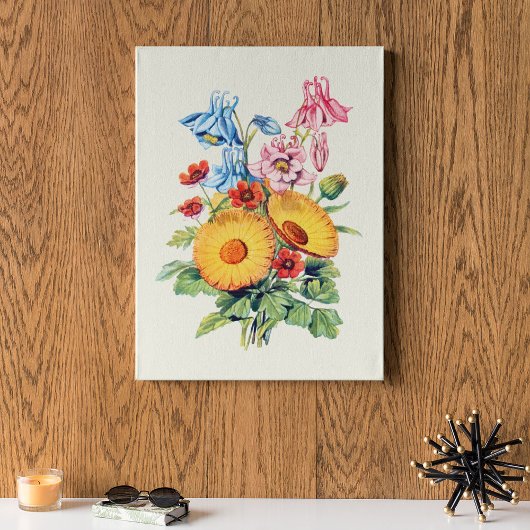 Antiek Waterverf Botanische afdruk Poster