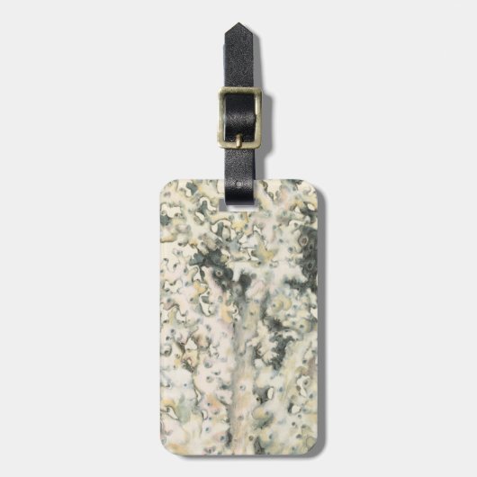 Antiek Waterverf Koraal Bagagelabel (Voorkant verticaal)