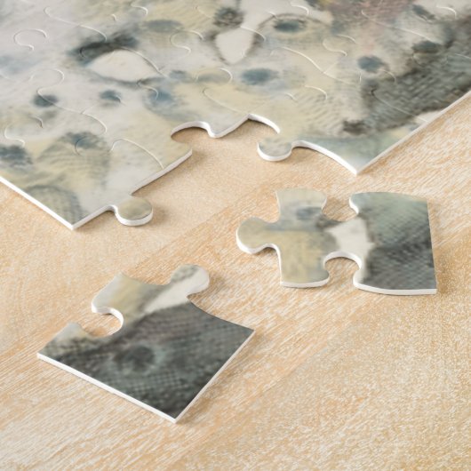 Antiek Waterverf Koraal Legpuzzel (Zijkant)