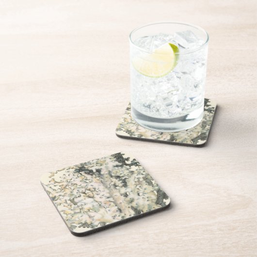 Antiek Waterverf Koraal Onderzetter (Rechterzijde)