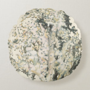 Antiek Waterverf Koraal Rond Kussen