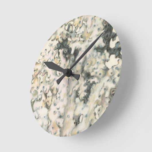 Antiek Waterverf Koraal Ronde Klok (Hoek)