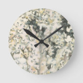 Antiek Waterverf Koraal Ronde Klok (Voorkant)